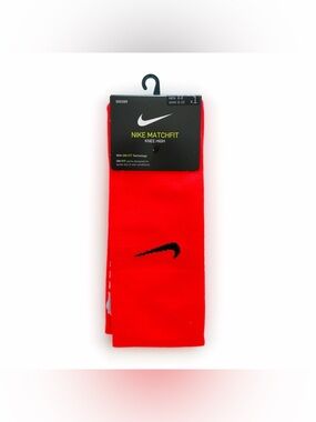 Nike Team Matchfit Knee High Soccer Socks Bright Crimson Medium Mens Womens